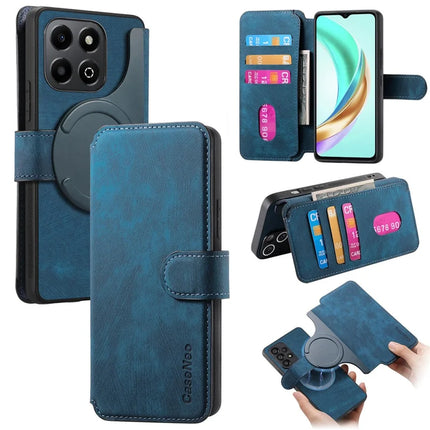 For Honor X6b 4G Case CASENEO Detachable Magnetic RFID Block Leather Phone Wallet Cover - Dark Blue