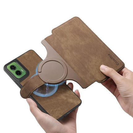 For Motorola Moto G35 5G Case CASENEO Detachable Magnetic RFID Block Leather Phone Wallet Cover