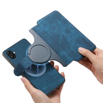For Samsung Galaxy A04e 4G Case CASENEO Detachable Magnetic RFID Block Leather Phone Wallet Cover