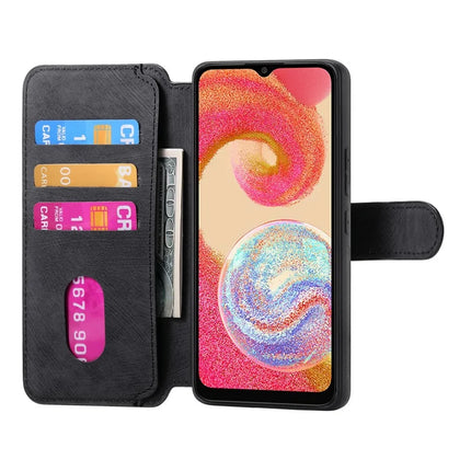For Samsung Galaxy A04e 4G Case CASENEO Detachable Magnetic RFID Block Leather Phone Wallet Cover