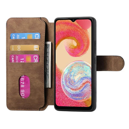 For Samsung Galaxy A04e 4G Case CASENEO Detachable Magnetic RFID Block Leather Phone Wallet Cover