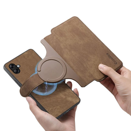 For Samsung Galaxy A04e 4G Case CASENEO Detachable Magnetic RFID Block Leather Phone Wallet Cover
