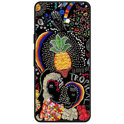 For Google Pixel 9a Case Pattern Printing Soft TPU Cell Phone Cover - Pineapple Flower
