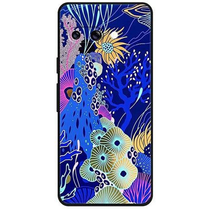For Google Pixel 9a Case Pattern Printing Soft TPU Cell Phone Cover - Ocean Coral