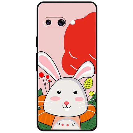 For Google Pixel 9a Case Pattern Printing Soft TPU Cell Phone Cover - Little White Rabbit