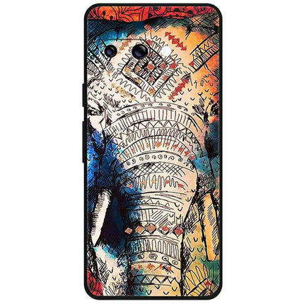 For Google Pixel 9a Case Pattern Printing Soft TPU Cell Phone Cover - Long-Nosed Elephant