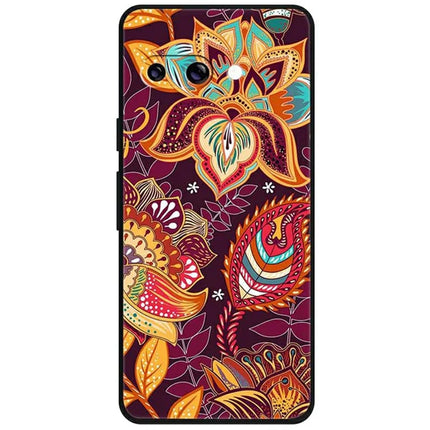 For Google Pixel 9a Case Pattern Printing Soft TPU Cell Phone Cover - Cercis Gold Flower