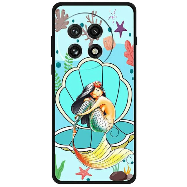 For OnePlus 13 Case Pattern Printing Soft TPU Cell Phone Cover - Mermaid Clam