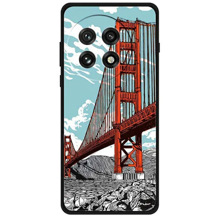 For OnePlus 13 Case Pattern Printing Soft TPU Cell Phone Cover - Golden Gate Bridge
