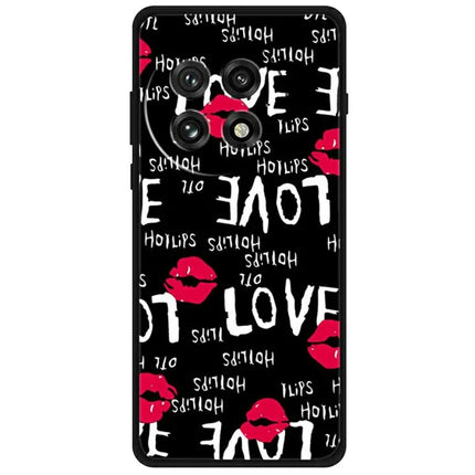 For OnePlus 13 Case Pattern Printing Soft TPU Cell Phone Cover - Red Lips