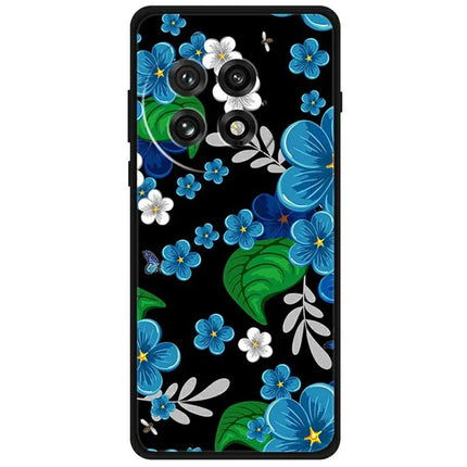 For OnePlus 13 Case Pattern Printing Soft TPU Cell Phone Cover - Blue Flower
