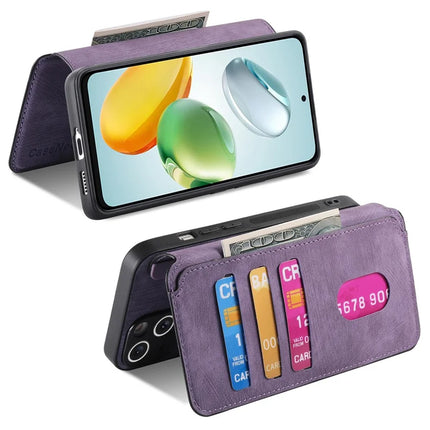 For Honor 200 Smart 5G Case CASENEO Detachable Magnetic RFID Block Leather Phone Wallet Cover - Purple