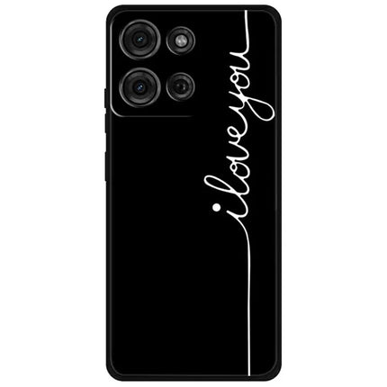 For Motorola Moto G75 5G TPU Case Pattern Printed Anti Drop Phone Cover - I Love You