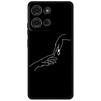 For Motorola Moto G75 5G TPU Case Pattern Printed Anti Drop Phone Cover - Hands