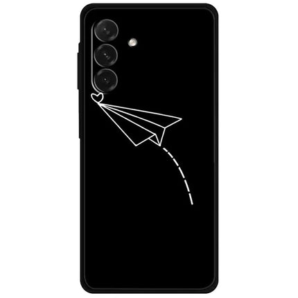 For Samsung Galaxy A26 5G TPU Case Pattern Printed Anti Drop Phone Cover - Plane and Heart