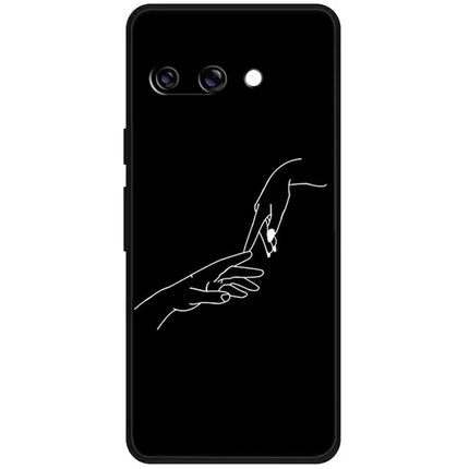 For Google Pixel 9a TPU Case Pattern Printed Anti Drop Phone Cover - Hands