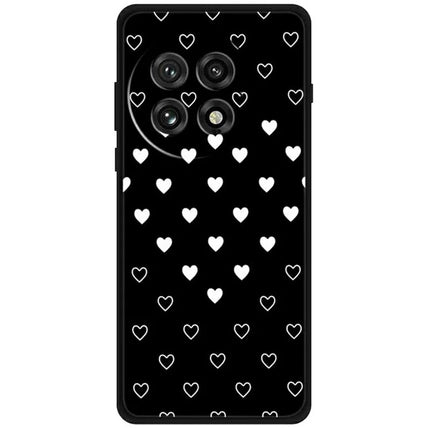 For OnePlus 13 TPU Case Pattern Printed Anti Drop Phone Cover - White Hearts
