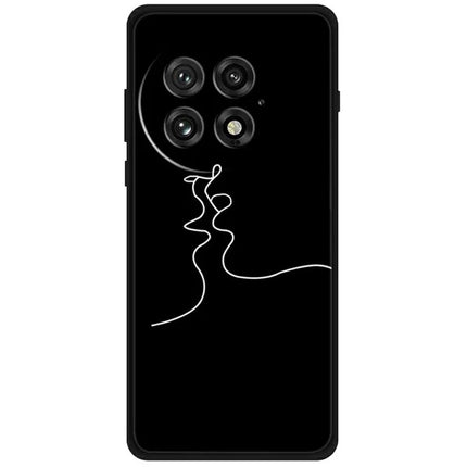 For OnePlus 13 TPU Case Pattern Printed Anti Drop Phone Cover - Abstract Kiss