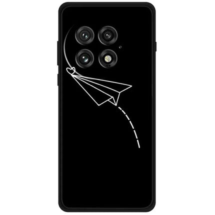 For OnePlus 13 TPU Case Pattern Printed Anti Drop Phone Cover - Plane and Heart