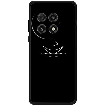 For OnePlus 13 Line Art Case Anti-Scratch Soft TPU Phone Cover - Sailboat