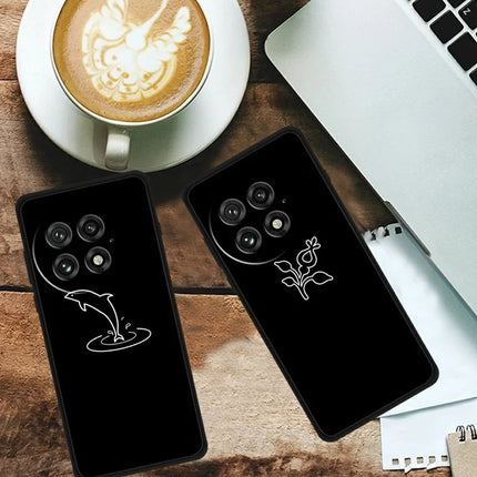 For OnePlus 13 Line Art Case Anti-Scratch Soft TPU Phone Cover