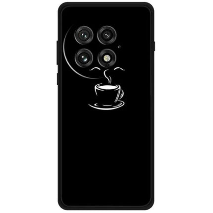For OnePlus 13 Line Art Case Anti-Scratch Soft TPU Phone Cover - Coffee