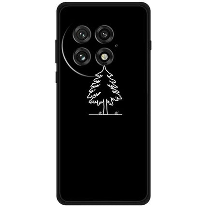 For OnePlus 13 Line Art Case Anti-Scratch Soft TPU Phone Cover - Pine Tree