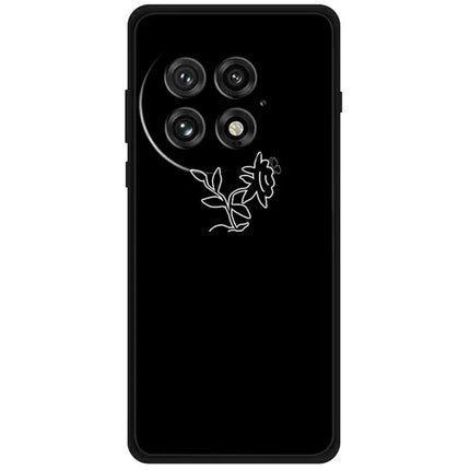 For OnePlus 13 Line Art Case Anti-Scratch Soft TPU Phone Cover - Sunflower