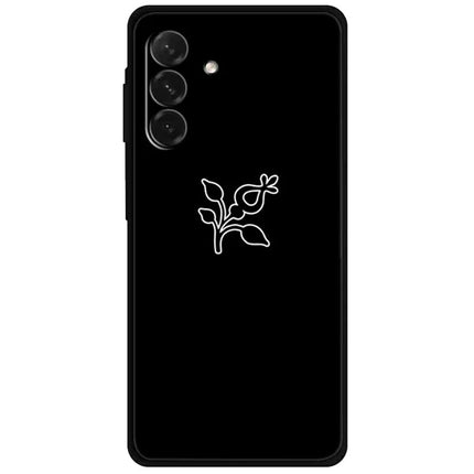 For Samsung Galaxy A26 5G Line Art Case Anti-Scratch Soft TPU Phone Cover - Flower