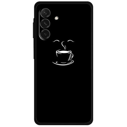 For Samsung Galaxy A26 5G Line Art Case Anti-Scratch Soft TPU Phone Cover - Coffee