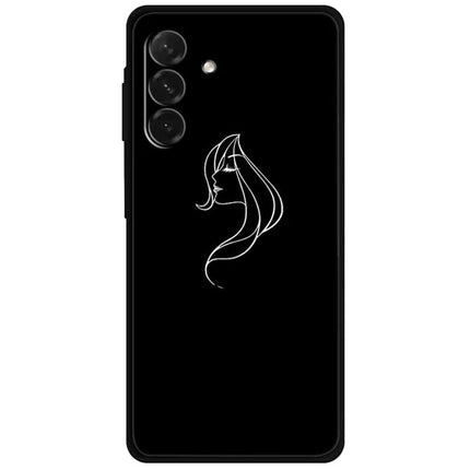 For Samsung Galaxy A26 5G Line Art Case Anti-Scratch Soft TPU Phone Cover - Woman