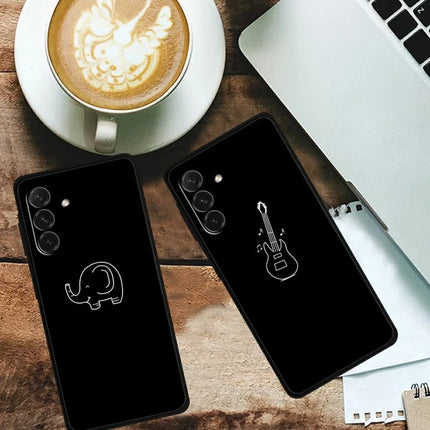 For Samsung Galaxy A26 5G Line Art Case Anti-Scratch Soft TPU Phone Cover