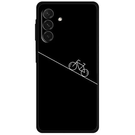 For Samsung Galaxy A26 5G Line Art Case Anti-Scratch Soft TPU Phone Cover - Bicycle