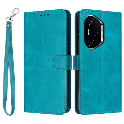 For Honor 300 Pro / 300 Ultra Case Flip Stand PU Leather Wallet Phone Cover Calf Texture - Green
