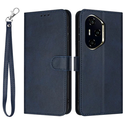 For Honor 300 Pro / 300 Ultra Case Flip Stand PU Leather Wallet Phone Cover Calf Texture - Sapphire