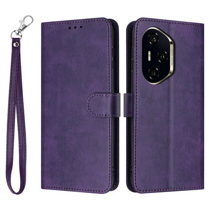For Honor 300 Pro / 300 Ultra Case Flip Stand PU Leather Wallet Phone Cover Calf Texture - Purple