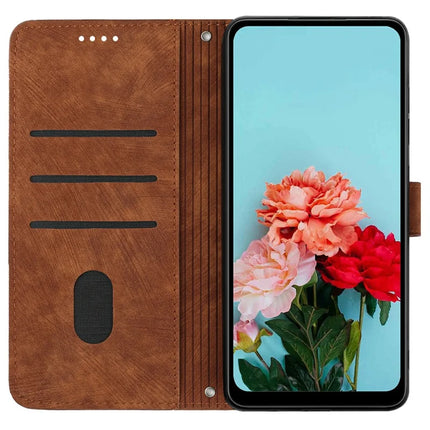 For Honor 300 Pro / 300 Ultra Case Imprinted Lines Leather Phone Cover Folding Stand