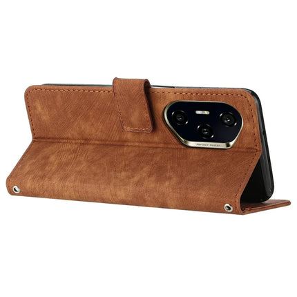 For Honor 300 Pro / 300 Ultra Case Imprinted Lines Leather Phone Cover Folding Stand