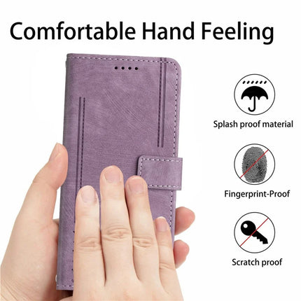 For Honor 300 Pro / 300 Ultra Case Imprinted Lines Leather Phone Cover Folding Stand