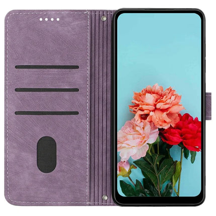 For Honor X9c Smart 5G / X60 5G Case Imprinted Lines Leather Phone Cover Folding Stand