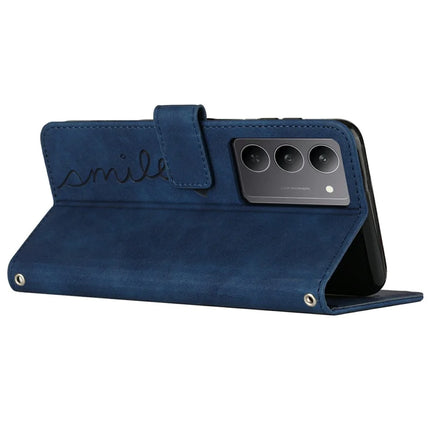 For Realme C75 / V60 Pro Case Viewing Stand PU Leather Phone Cover Imprinted Heart Pattern