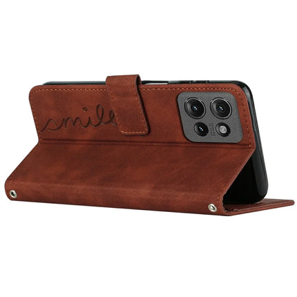 For Motorola Moto G Power (2025) / G Play (2025) 4G Case Viewing Stand PU Leather Phone Cover Imprinted Pattern