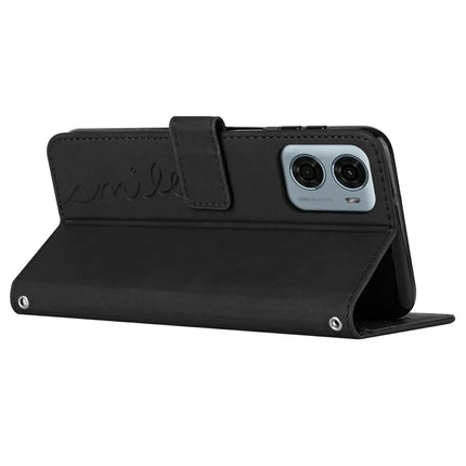 For Motorola Moto G05 4G Case Viewing Stand PU Leather Phone Cover Imprinted Pattern