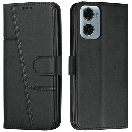 For Motorola Moto G05 4G Case Stand Flip Protective Leather Phone Cover - Black
