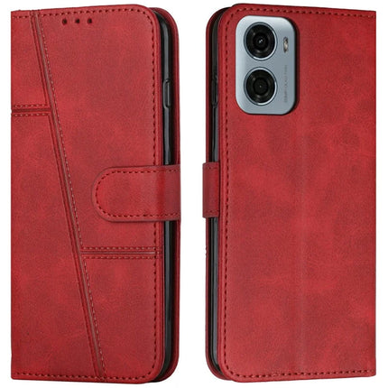 For Motorola Moto G05 4G Case Stand Flip Protective Leather Phone Cover - Red