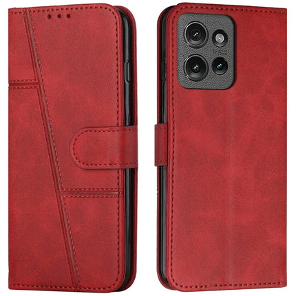 For Motorola Moto G Power (2025) / G Play (2025) 4G Case Stand Flip Protective Leather Phone Cover - Red