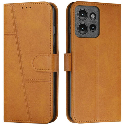 For Motorola Moto G Power (2025) / G Play (2025) 4G Case Stand Flip Protective Leather Phone Cover - Yellow