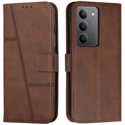 For Realme V60 Pro / C75 Case Stand Flip Protective Leather Phone Cover - Brown