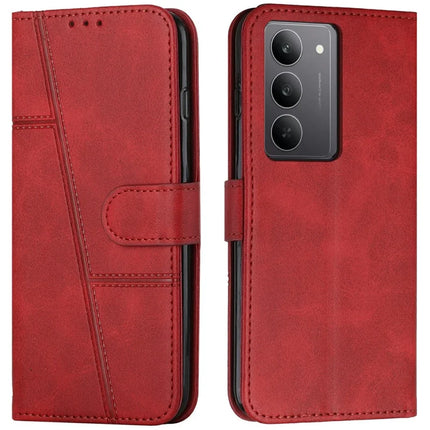 For Realme V60 Pro / C75 Case Stand Flip Protective Leather Phone Cover - Red