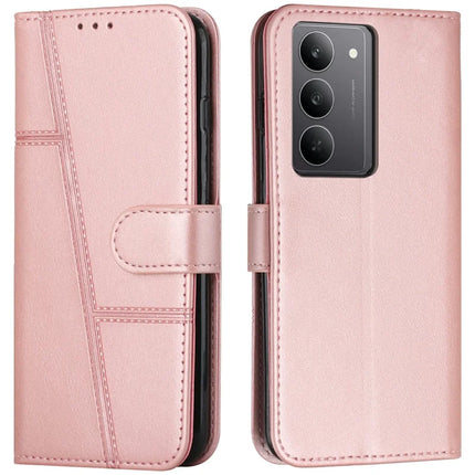 For Realme V60 Pro / C75 Case Stand Flip Protective Leather Phone Cover - Rose Gold